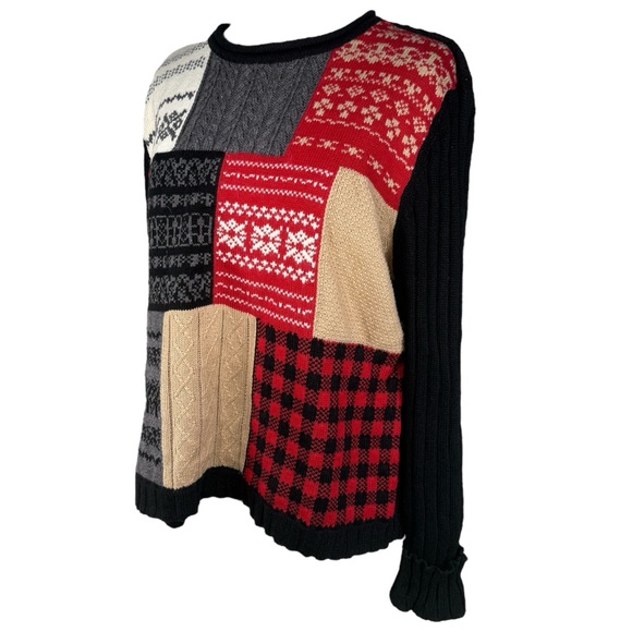 Meg Allen Winter Icing Sweater Onyx Multi NWT size XL - Picture 1 of 7